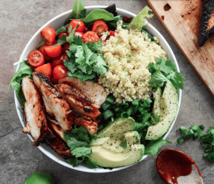 Honey Chipotle Chicken Bowls with Lime Quinoa